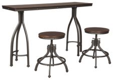 Odium Counter Height Dining Room Table and Bar Stools (Set of 3)