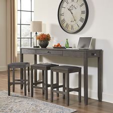 Caitbrook Counter Height Dining Room Table and Bar Stools (Set of 3)