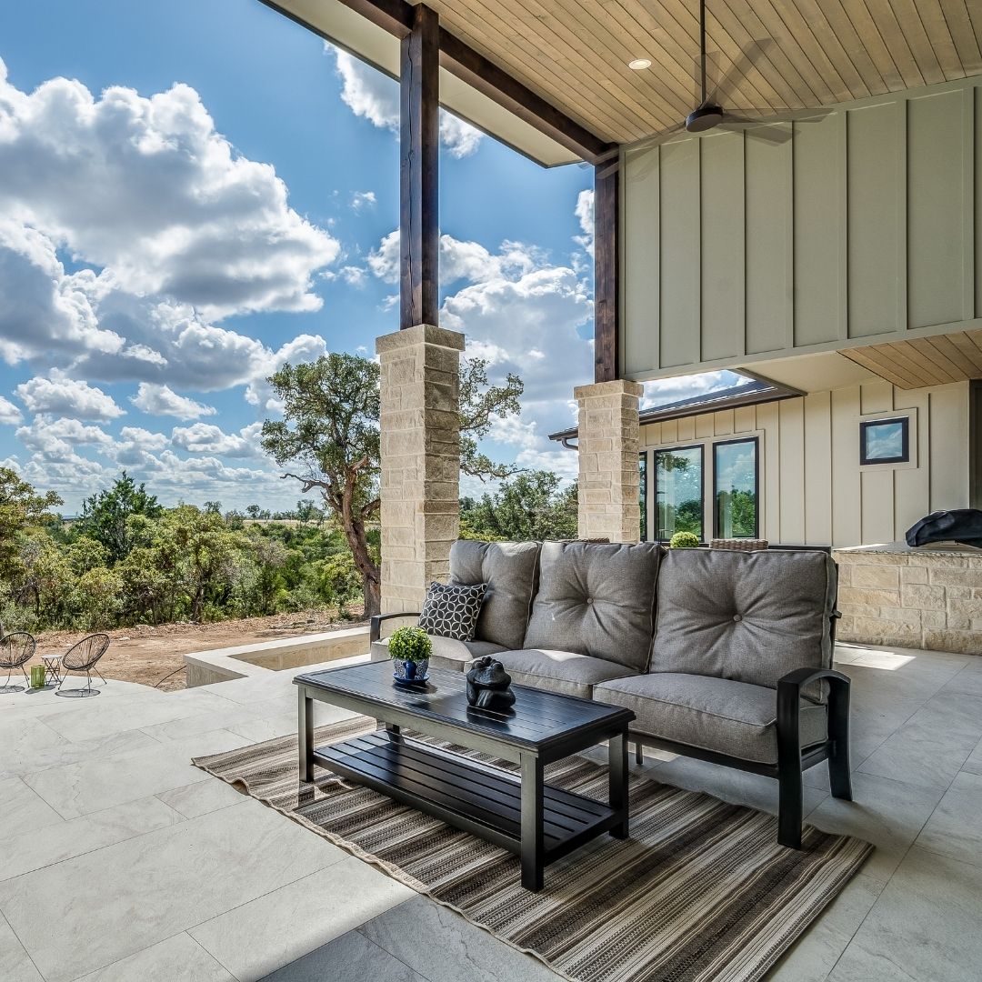 A beautiful backyard patio