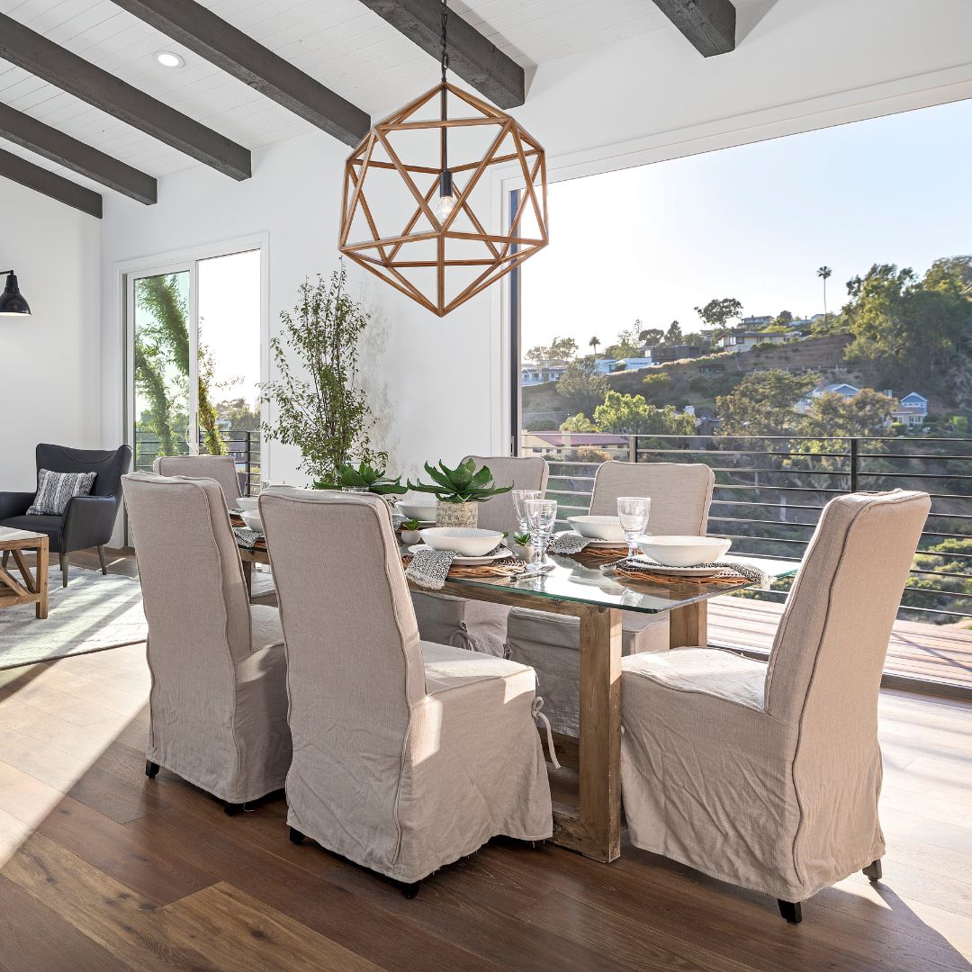 living room with live plants