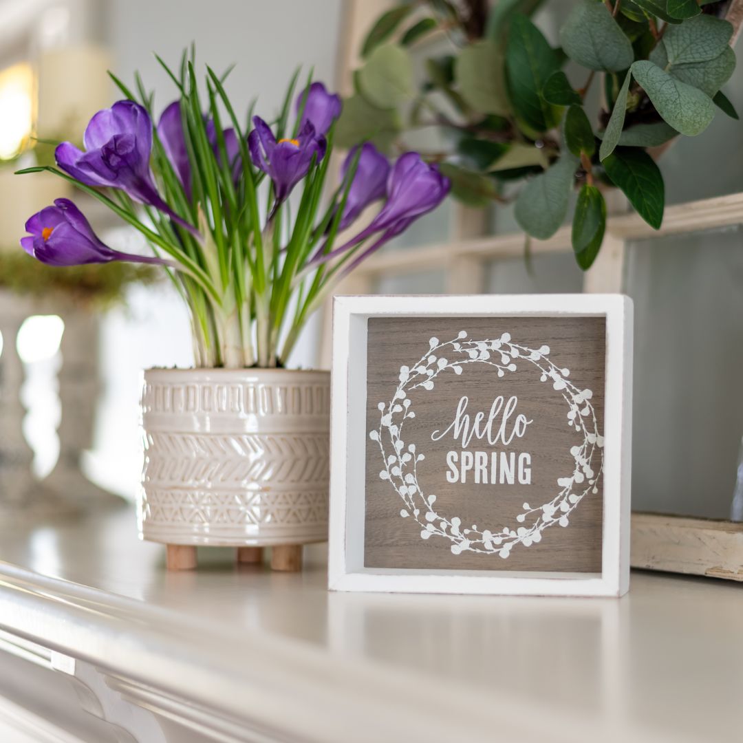 spring flowers and decor