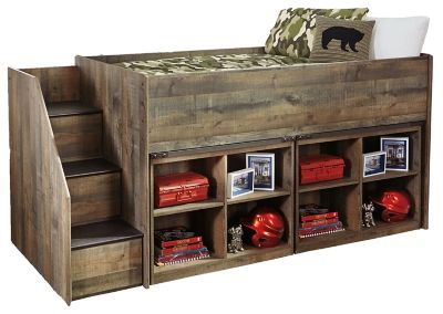 Trinell twin loft bed with storage store